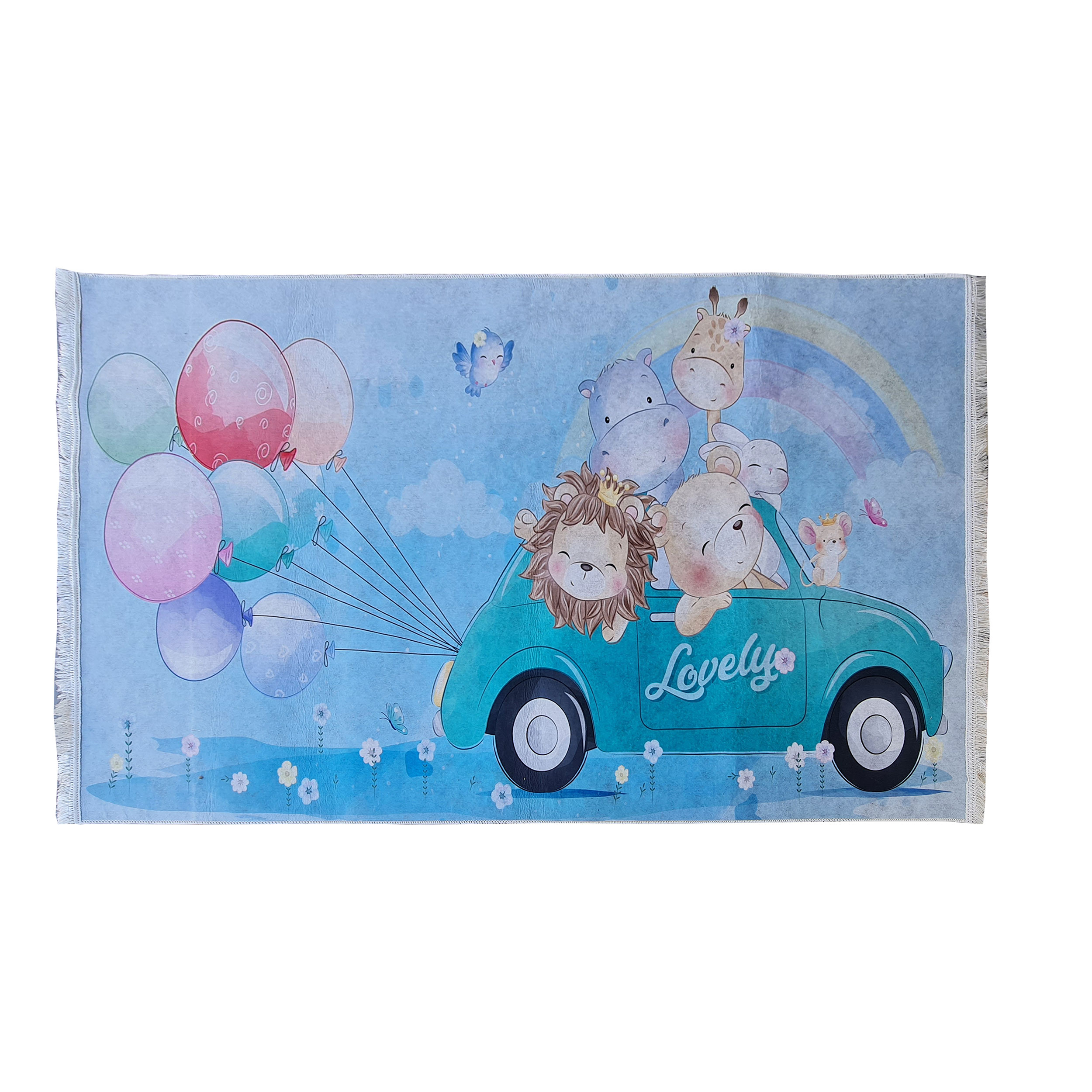 فرش پارچه ای مدل فرشینه طرح اتاق کودک کد 313