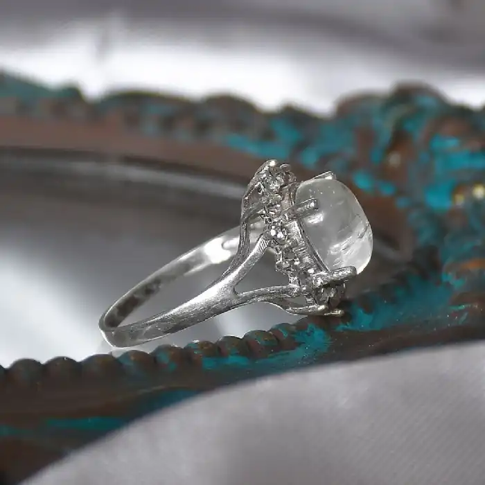 انگشتر نقره زنانه مدل سنگ در نجف کد 033