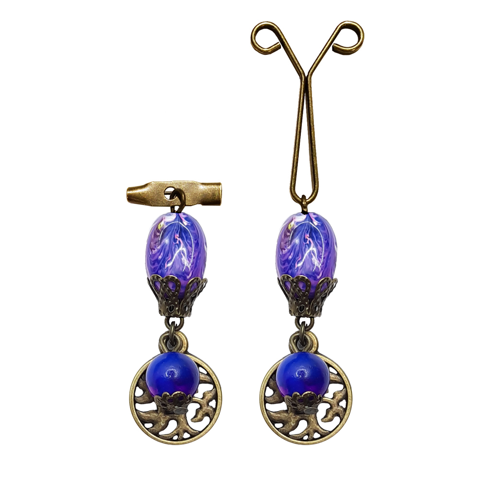 ست گیره روسری و سنجاق سینه زنانه مدل درخت زندگی