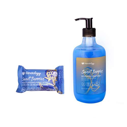 مایع دستشویی هندولوژی مدل توت حجم 550 میلی لیتر به همراه صابون