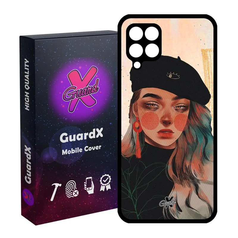 کاور گارد ایکس طرح Girl مدل Glass10321 مناسب برای گوشی موبایل سامسونگ Galaxy A12