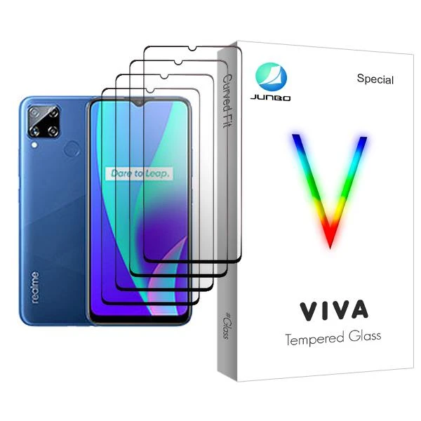 محافظ صفحه نمایش جانبو مدل Viva Glass MIX004 مناسب برای گوشی موبایل ریلمی C15 بسته چهار عددی