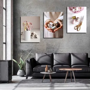 تابلو شاسی بکلیت طرح وسایل خیاطی و طراحی لباس مدل SH-2781 مجموعه 3 عددی