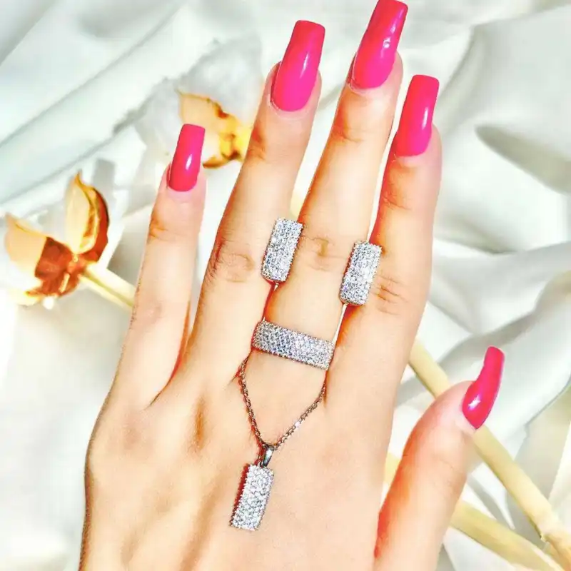 نیم ست نقره زنانه مدل پرنس BS 13