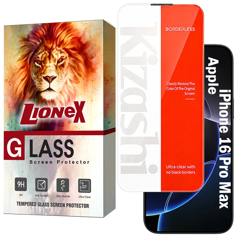 محافظ صفحه نمایش لایونکس مدل KIZNOSTL مناسب برای گوشی موبایل اپل iPhone 16 Pro Max