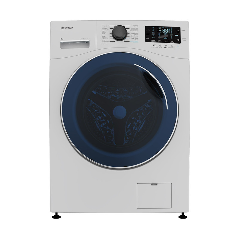ماشین لباسشویی بدون تسمه 9 کیلوگرم اتوماتیک اسنوا مدل SNW-9050W