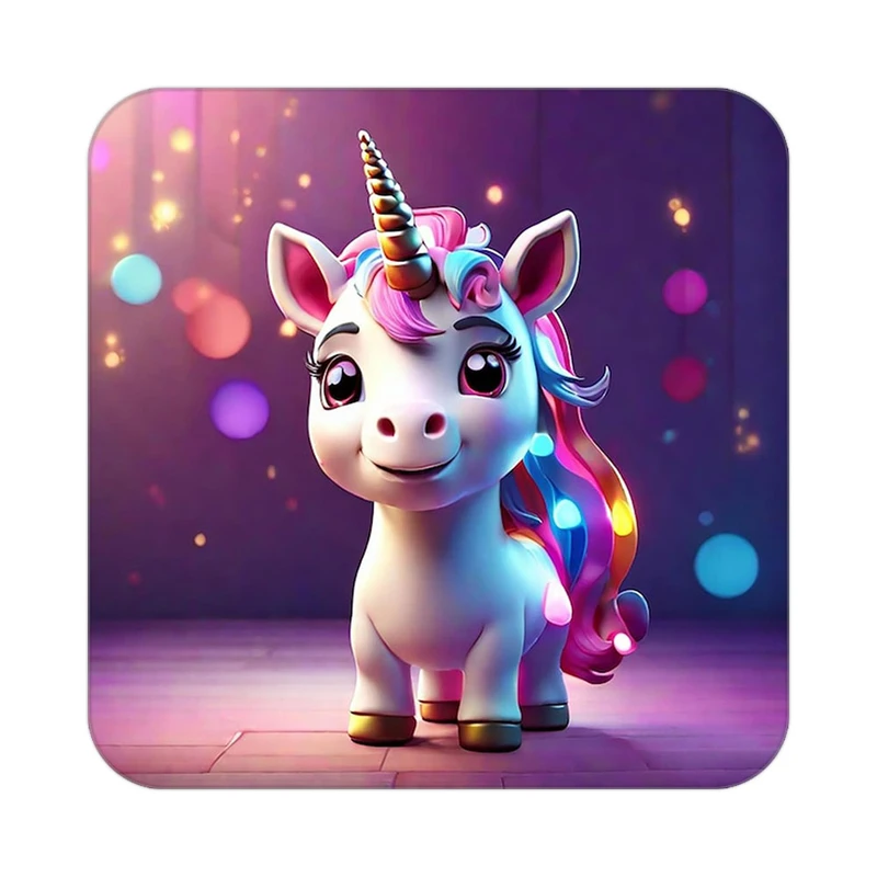 زیر لیوانی کاکتی طرح اسب تک شاخ و یونیکورن مدل mp30760