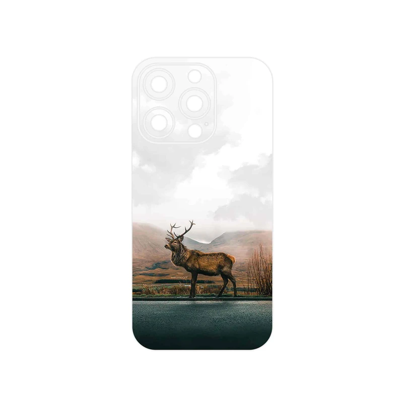 برچسب پوششی ماهوت مدل Horned_Deer مناسب برای گوشی موبایل اپل iPhone 14 Pro