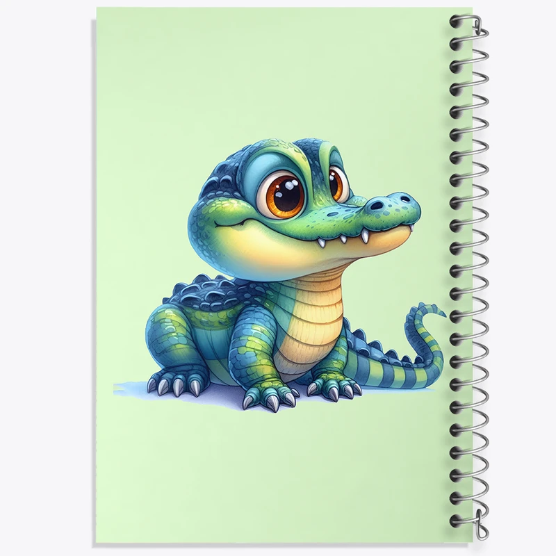 دفتر مشق 100 برگ خندالو طرح تمساح بامزه کد N5552