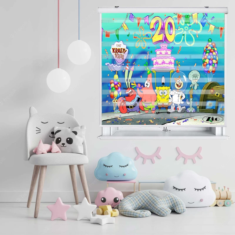 پرده زبرا زیو کد K3071 سایز 150X150 سانتی متر