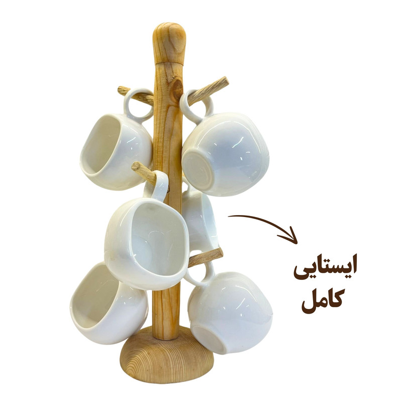استند لیوان مدل چوبی کد JL01