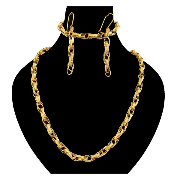 نیم ست طلا 18 عیار زنانه دوست خوب مدل Dk1060