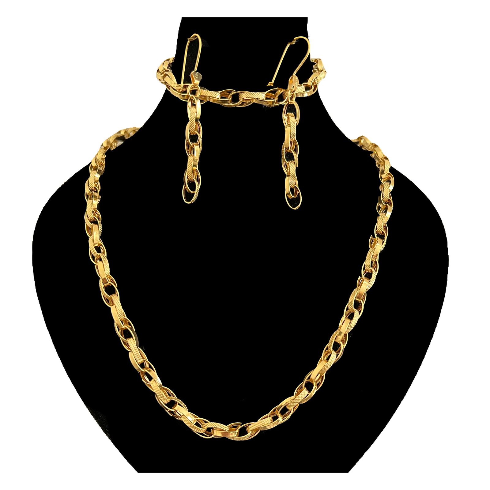 نیم ست طلا 18 عیار زنانه دوست خوب مدل Dk1060 -  - 1