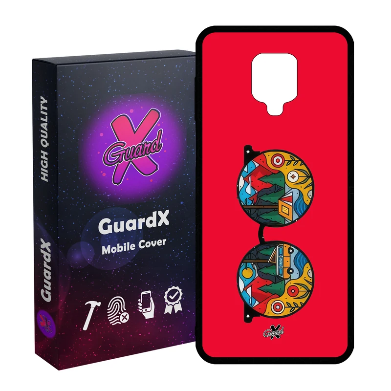 کاور گارد ایکس طرح عینک مدل Glass10638 مناسب برای گوشی موبایل شیائومی Redmi Note9 Pro/Note 9 Pro Max/Redmi Note 9S/MI Poco M2 Pro