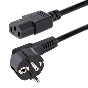 کابل برق سه پین منبع تغذیه کامپیوتر گیگافلکس مدل 17147*2C*0.75mm طول 1.5 متر