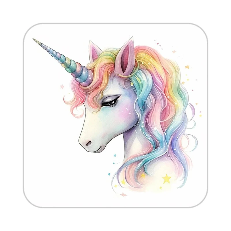 زیر لیوانی کاکتی طرح اسب تک شاخ و یونیکورن مدل mp33089