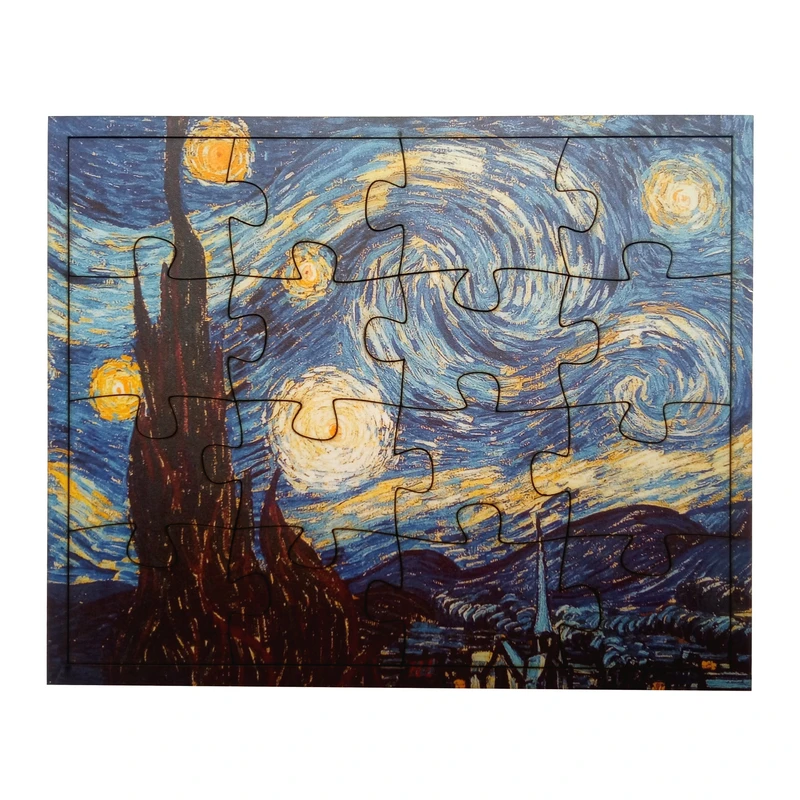 پازل 16 تکه مدل شب پر ستاره ونگوگ کد 12