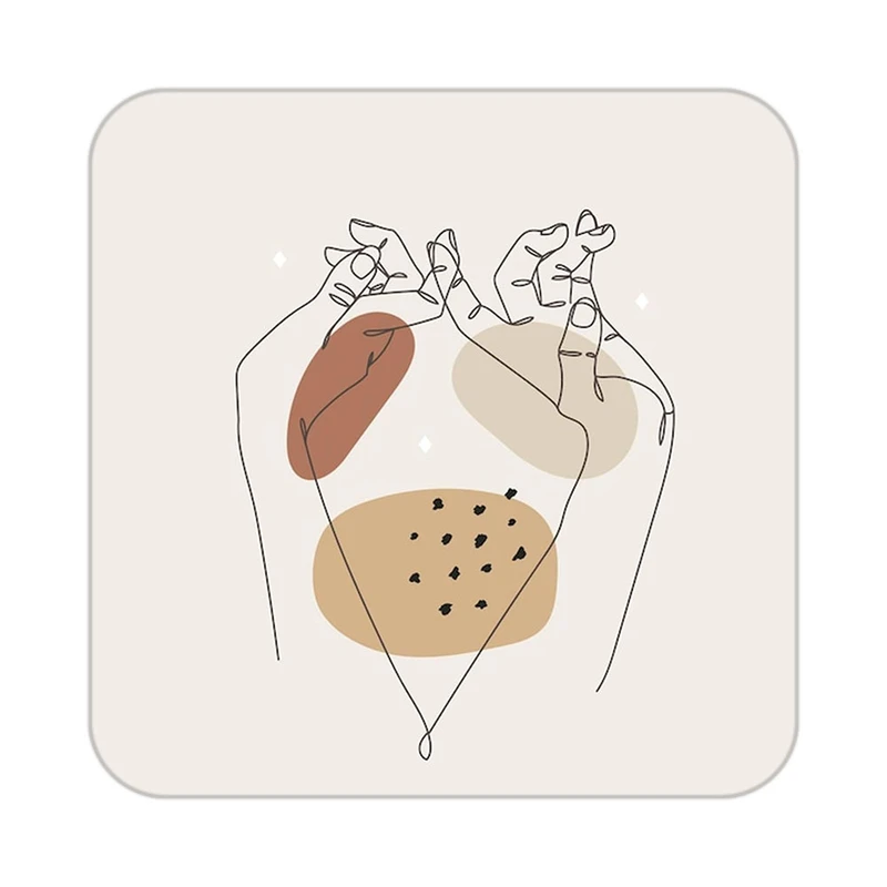 زیر لیوانی کاکتی طرح عاشقانه مدل mp37962