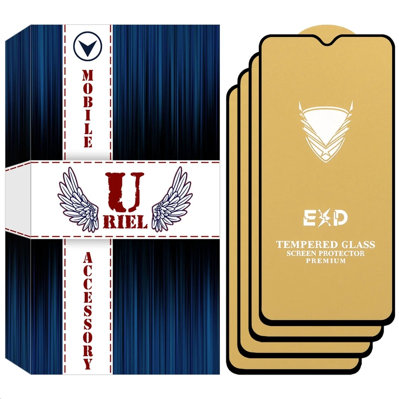 محافظ صفحه نمایش شیشه ای یوریل گلس مدل OG Gold مناسب برای گوشی موبایل شیائومی Redmi 10X 5G بسته چهار عددی
