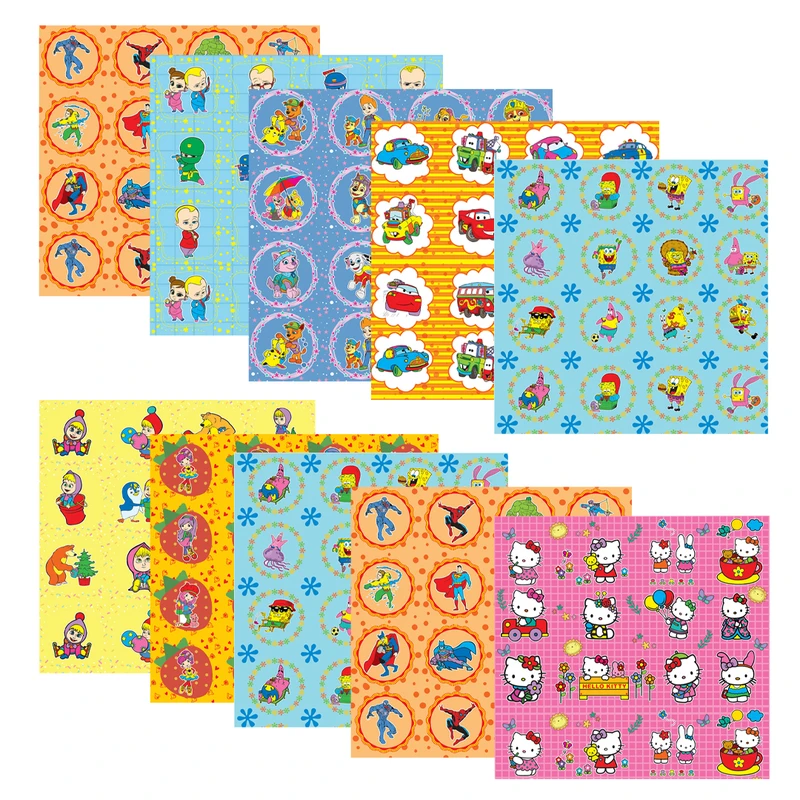 کاغذ کادو مدل کارتون مجموعه ۱۰ عددی 