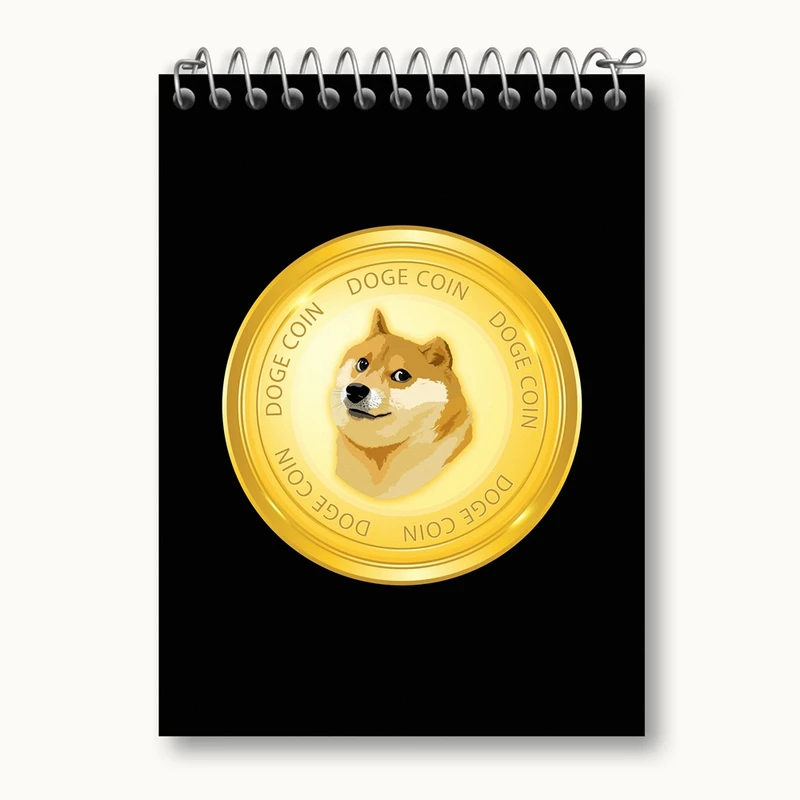 دفتر یادداشت 50 برگ خندالو مدل ارز دیجیتال دوج کوین کد 10910
