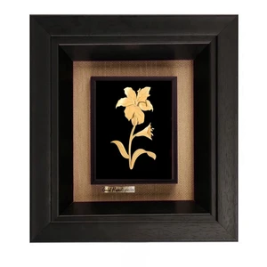 تابلو طلاکوب طرح گل شماره یک مدل f294