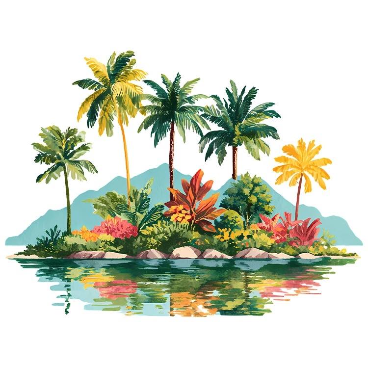 استیکر پارچه و لباس پاد آفرین مدل منظره کد S5990