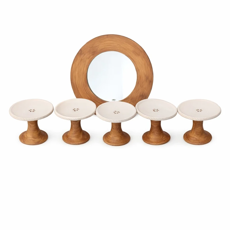 مجموعه ظروف هفت سین 7 پارچه مدل گل میخک