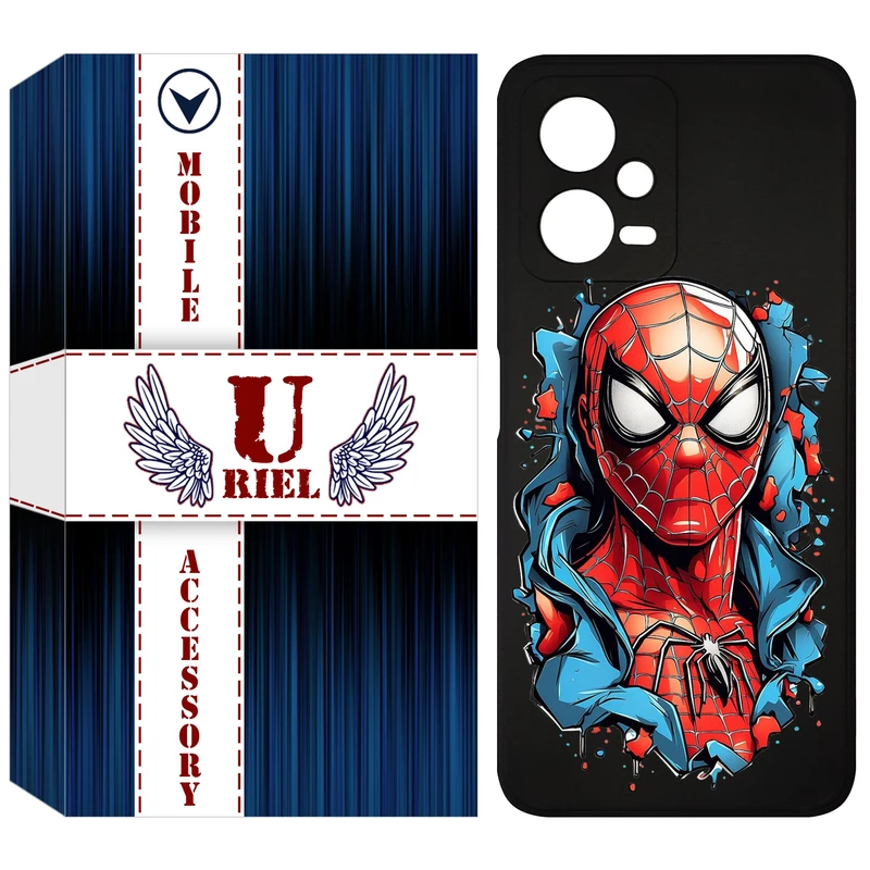 کاور یوریل مدل KSH کد 34 طرح اسپایدرمن مناسب برای گوشی موبایل شیائومی Poco X5 / Redmi Note 12 5G