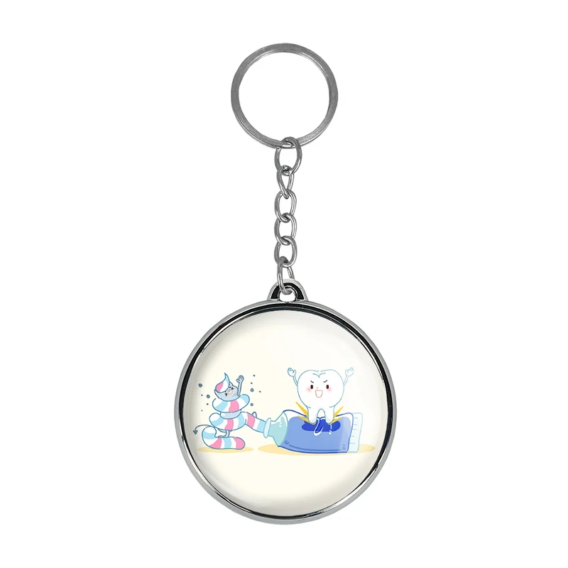 جاکلیدی خندالو طرح دندان و دندان پزشکی کودکانه مدل دوطرفه کد 3671436715