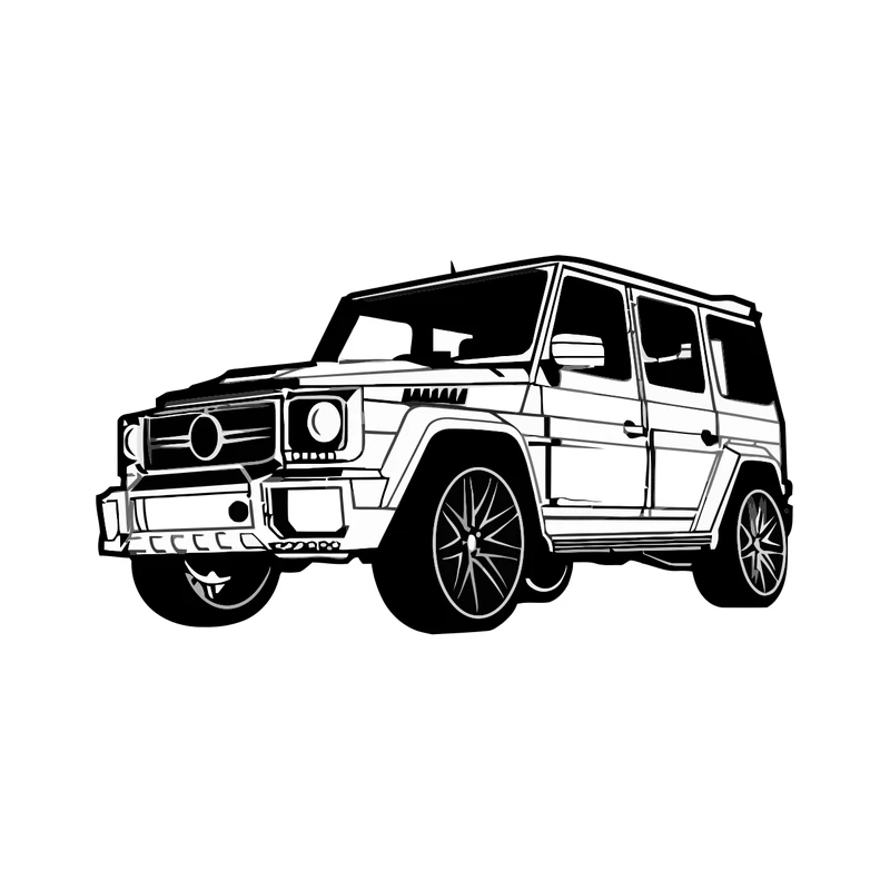 برچسب لپ تاپ پویا مارکت طرح بنز جی کلاس کد 2210