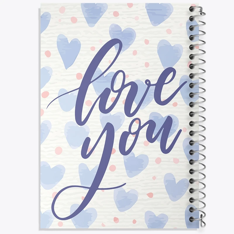 دفتر مشق 50 برگ خندالو طرح Love You کد F2016