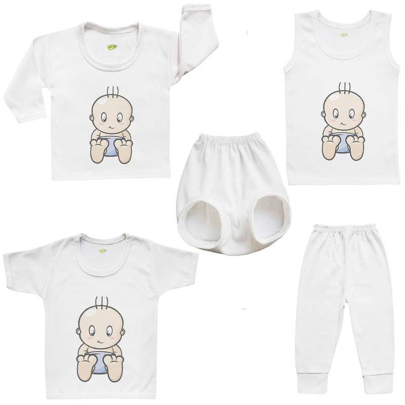 ست 5 تکه لباس نوزادی کارانس مدل SFBT-3288