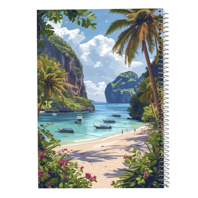 دفتر مشق 50 برگ مدوپد مدل درخت نخل کد DF15208