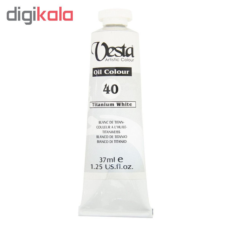 رنگ روغن وستا مدل Titanium White 40 حجم 37 میلی لیتر