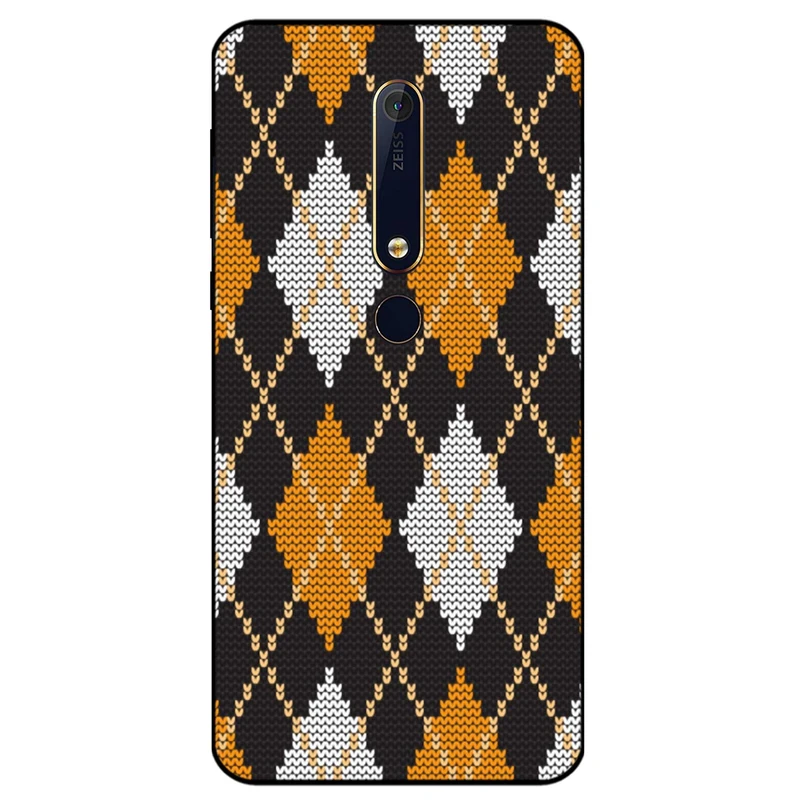 کاور مگافون طرح بافت مدل 8104 مناسب برای گوشی موبایل نوکیا 6.1      