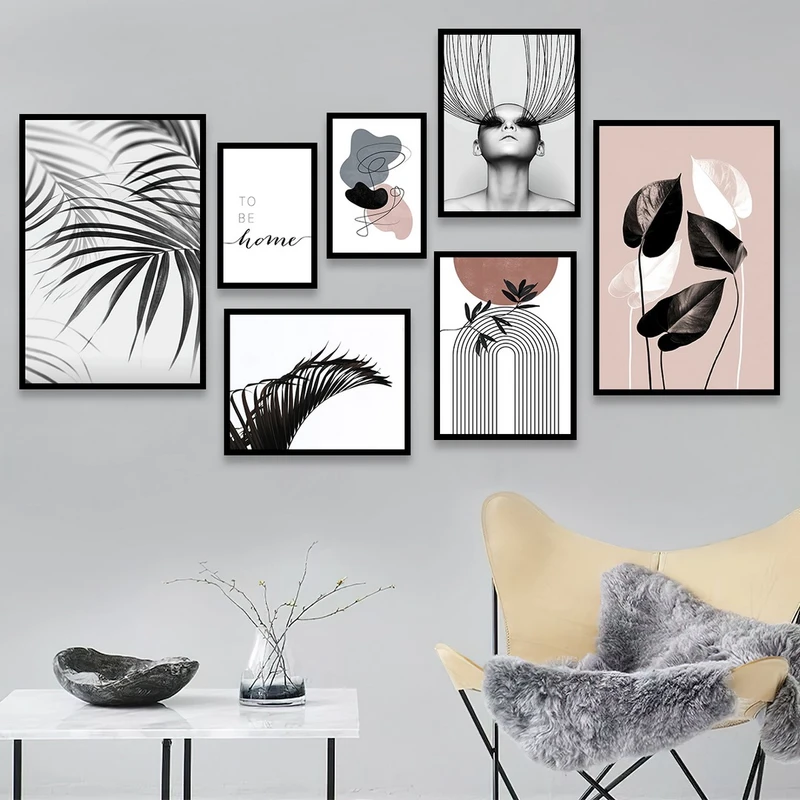 تابلو بکلیت طرح طبیعت و پرتره مدرن مدل B-716 مجموعه 7 عددی