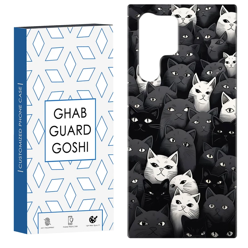 کاور قاب گارد گوشی طرح گربه کد Dimo-354 مناسب برای گوشی موبایل سامسونگ Galaxy S22 ULTRA