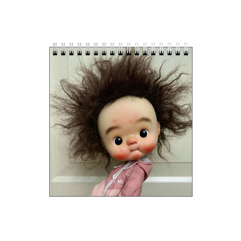 دفتر طراحی طرح دختر لپ مو کرکی کد 5828822