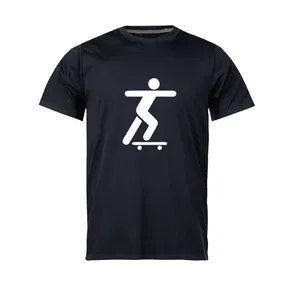 تی شرت آستین کوتاه مردانه مدل   skate2_N1_0085 رنگ مشکی