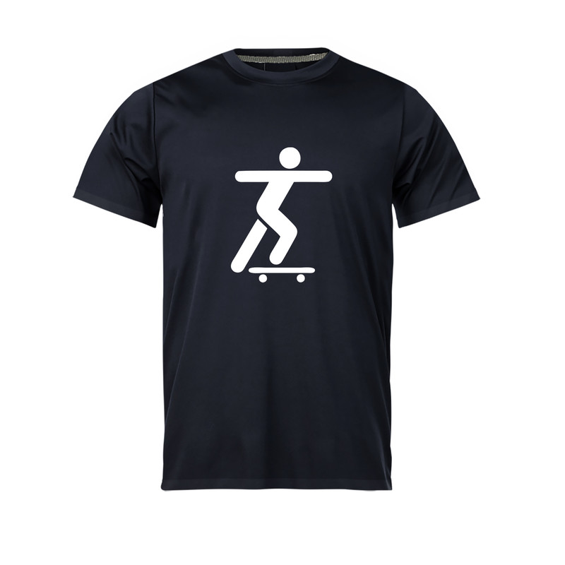 تی شرت آستین کوتاه مردانه مدل skate2_N1_0085 رنگ مشکی