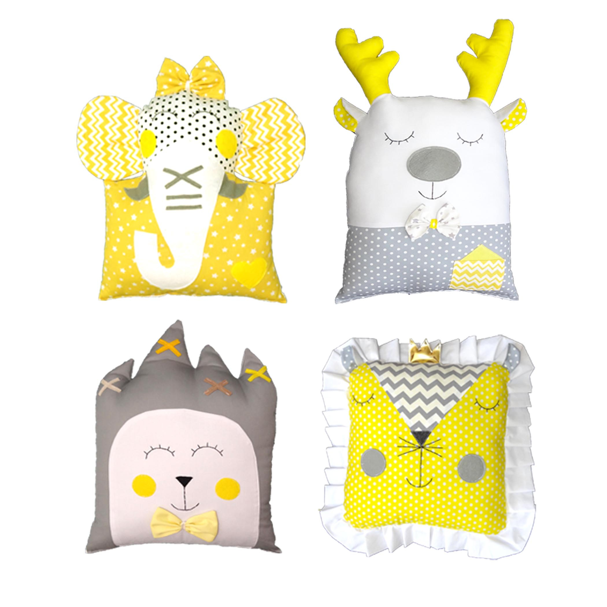 محافظ تخت کودک طرح حیوانات جنگل مدل Animal Friendship 9898 مجموعه 4 عددی