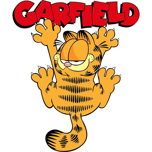 استیکر پارچه و لباس پاد آفرین طرح کارتونی گارفیلد کد 1772