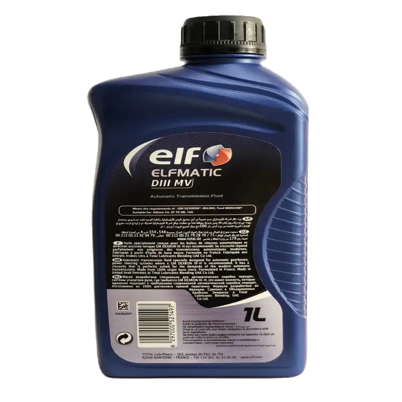 روغن گیربکس اتوماتیک الف مدل Elfmatic DIII MV حجم 1 لیتر