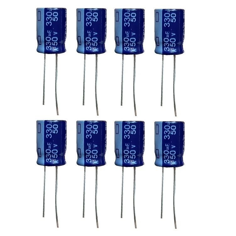 خازن الکترولیت 330 میکروفاراد تیپو مدل SK330UF50V بسته 8 عددی