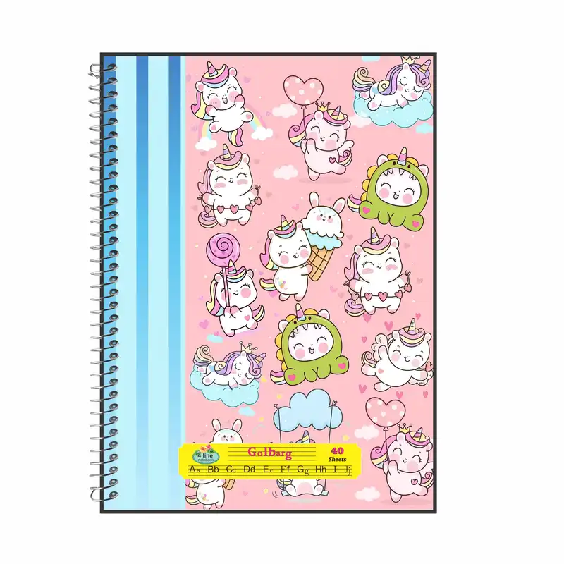 دفتر زبان 40 برگ گلبرگ طرح یونی کد 4541