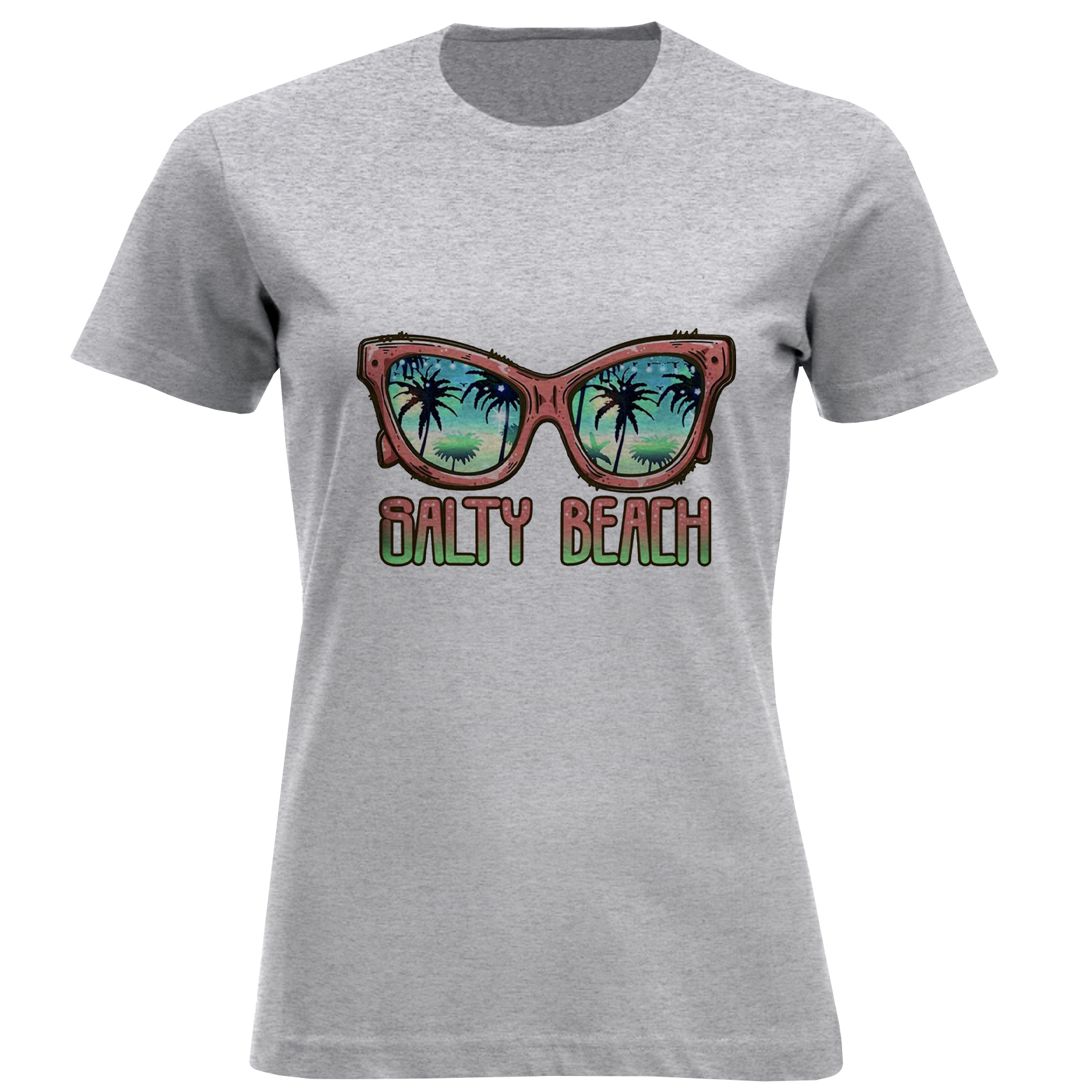 تی شرت آستین کوتاه زنانه مدل عینک ساحلی D968