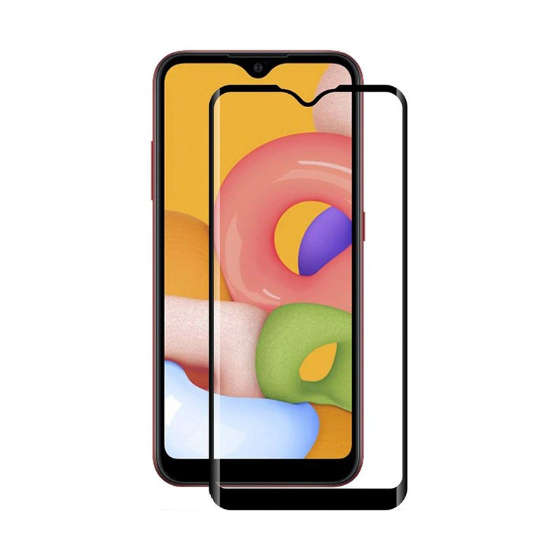 کاور مدل سیلیکونی مناسب برای گوشی موبایل سامسونگ Galaxy A01 به همراه محافظ صفحه نمایش مجموعه 2 عددی