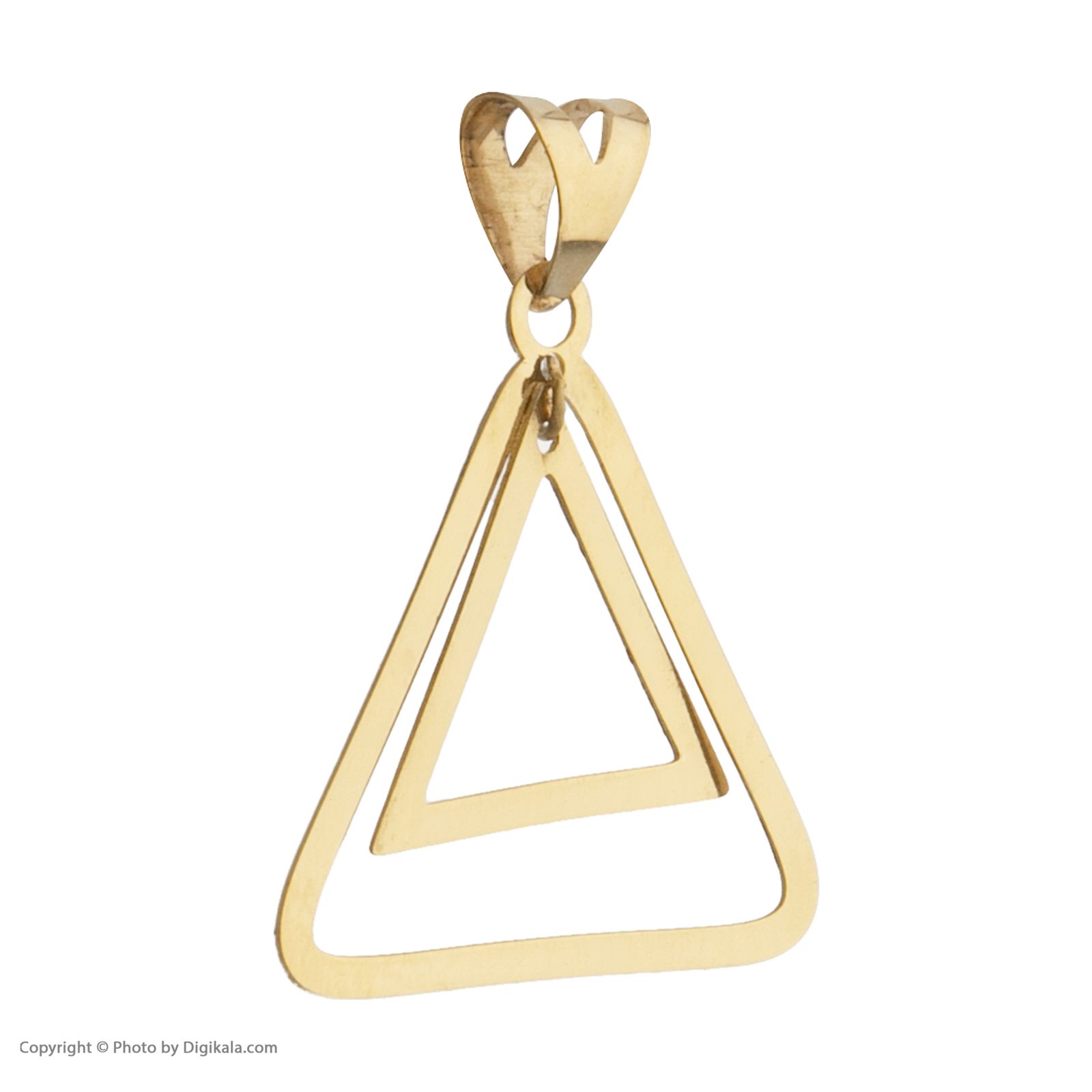 آویز گردنبند طلا 18 عیار زنانه مایا ماهک مدل MM1628 طرح مثلث متداخل -  - 2