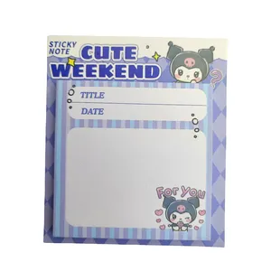 کاغذ یادداشت چسب دار مدل کیوت سایز 7×7 سانتی متر بسته 60 عددی